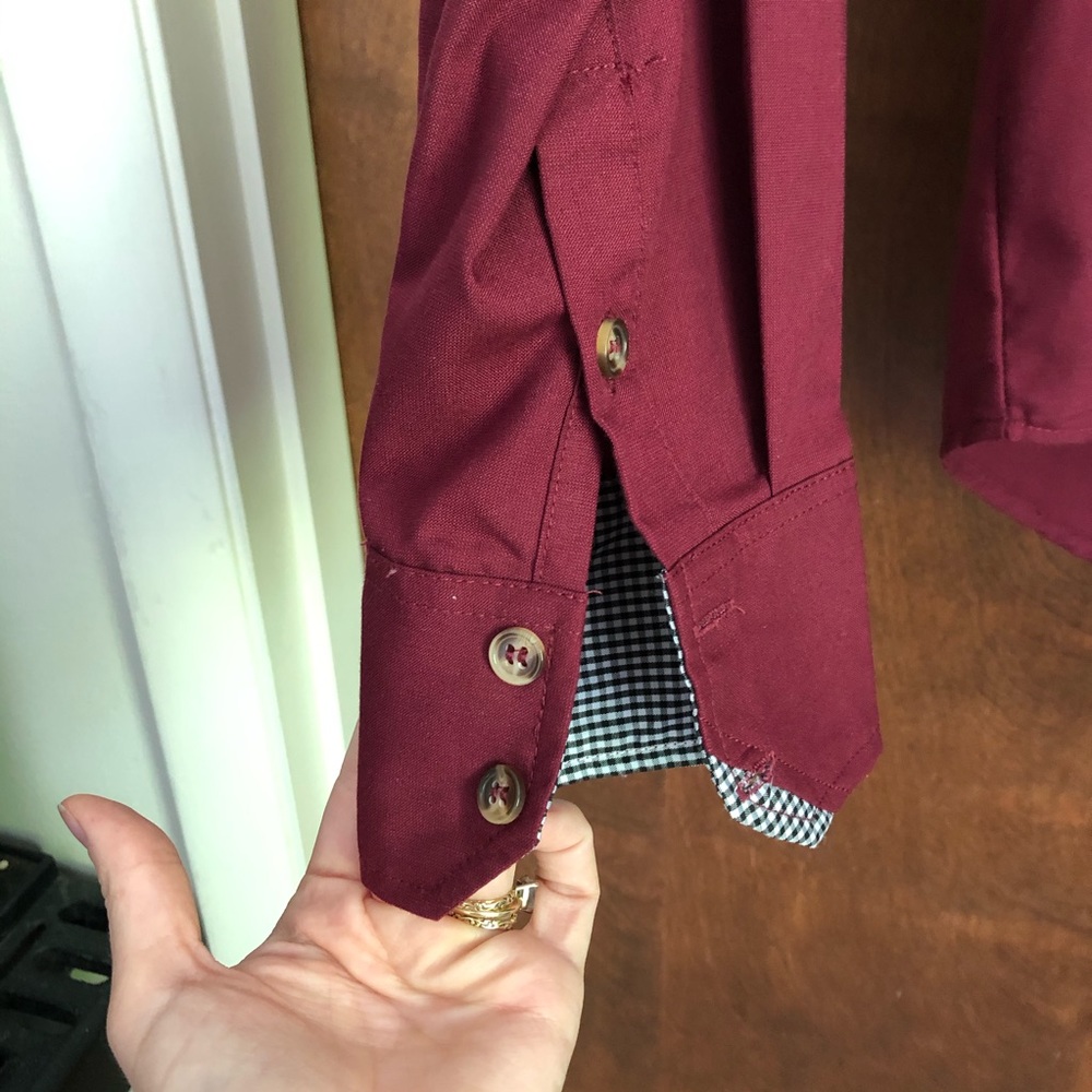 Maroon button down shirt - Picture 5 of 7